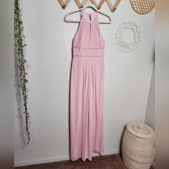 Jenny Packham Rhinestone Waist Dress In Rose Style JP1023 Womens 4 NWT - Picture 1 of 10